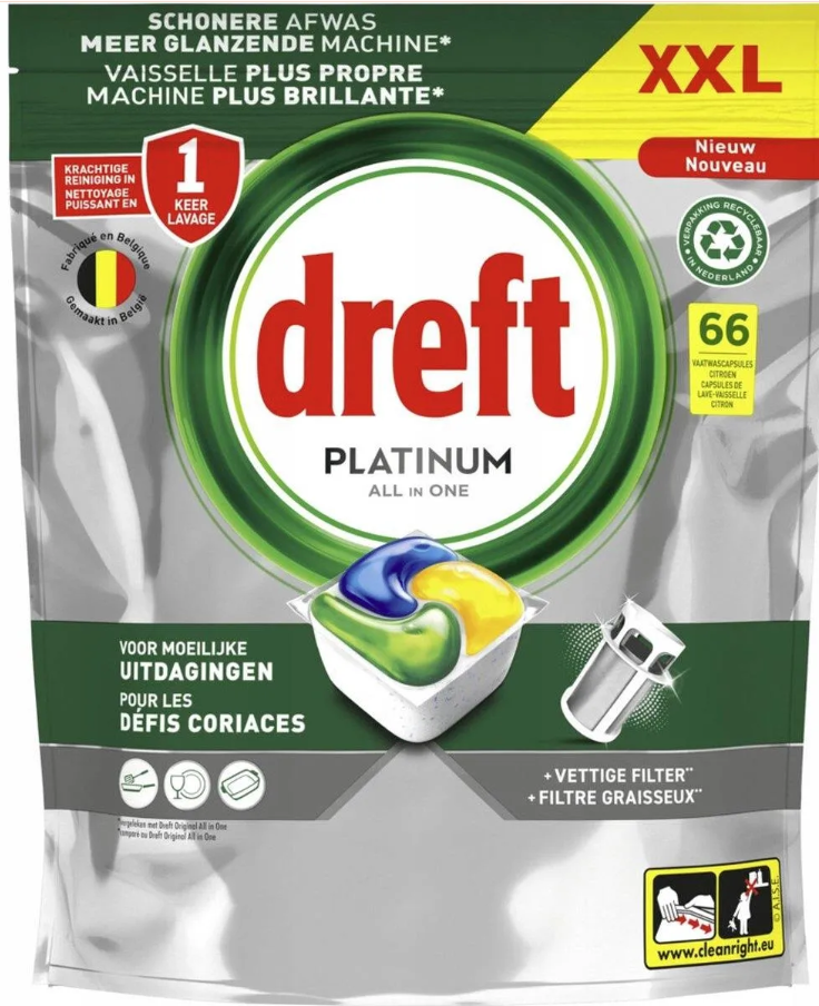 Dreft Platinum kapsułki do zmywarki Original – 66 sztuk