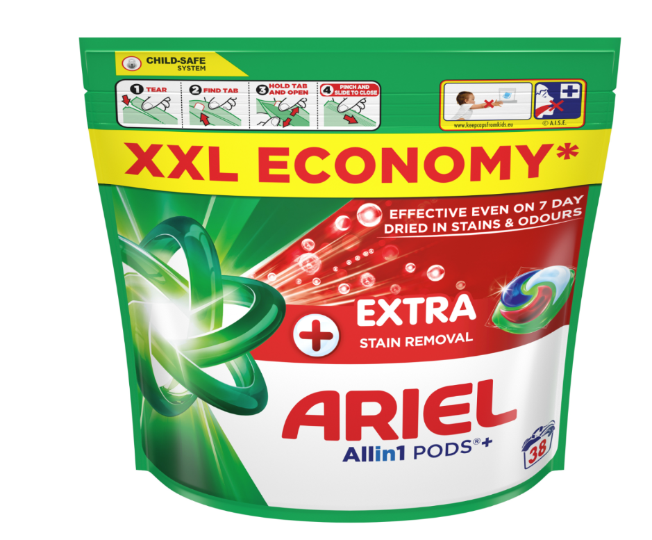 Ariel Kapsułki do Prania 3in1 Uniwersal+ – 38 prań