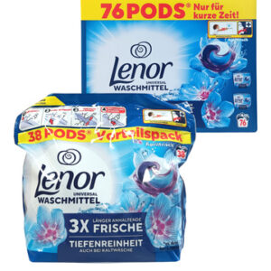 Lenor Kapsułki do Prania 3in1 Uniwersal Aprilfrisch – 2 x 38 prań