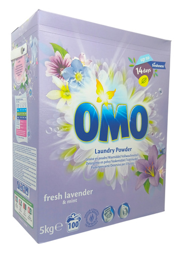 OMO Proszek do Prania Uniwersalny Lavender – 5 kg / 100 prań